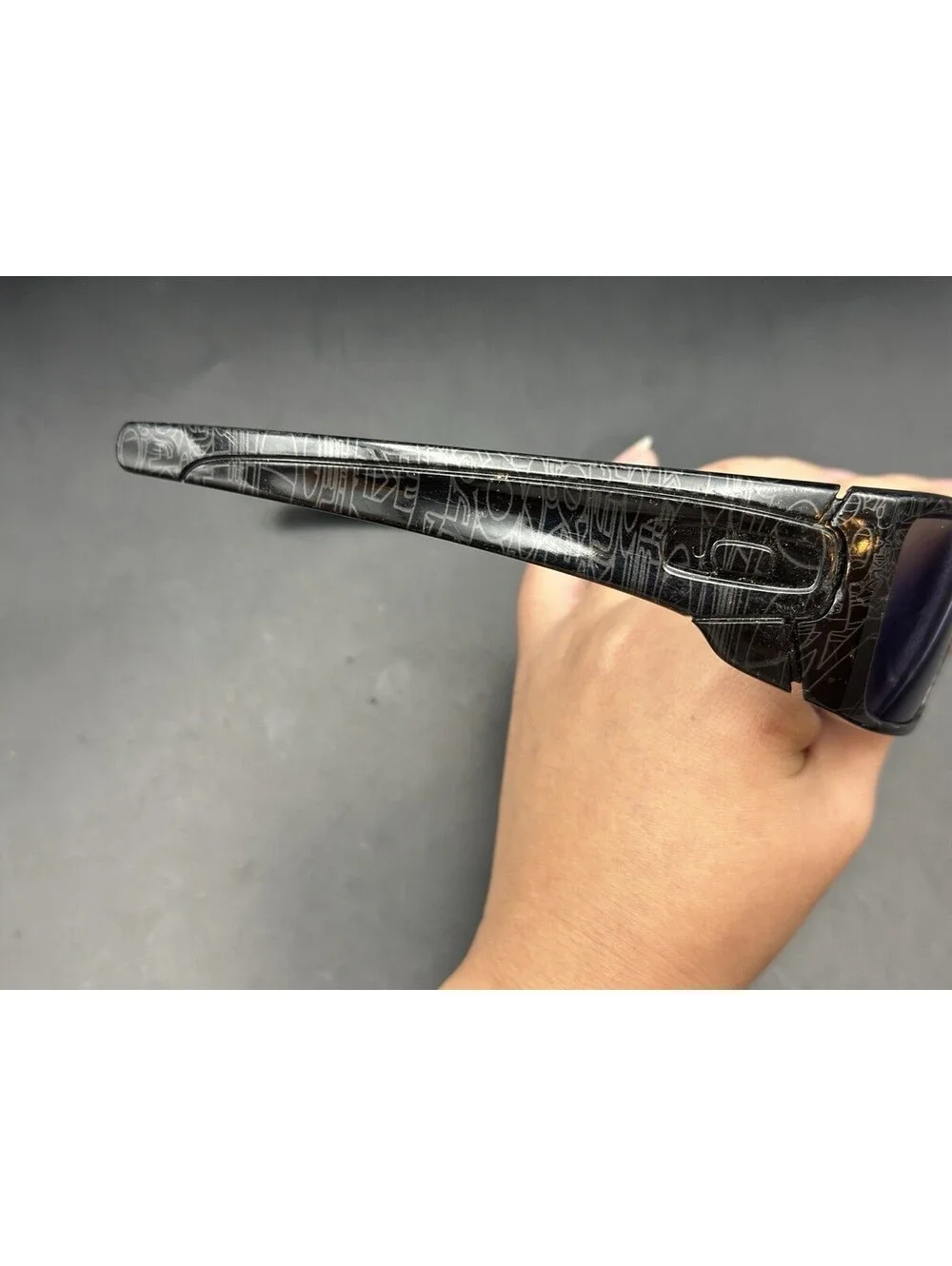 Oakley Fuel Cell Polished Black Ghost Text w/Ice Iridium Lenses